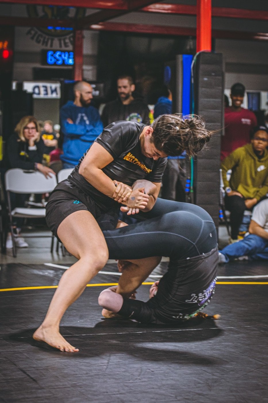 Professor Lydia Bergamasco competing in No-Gi Brazilian Jiu-Jitsu