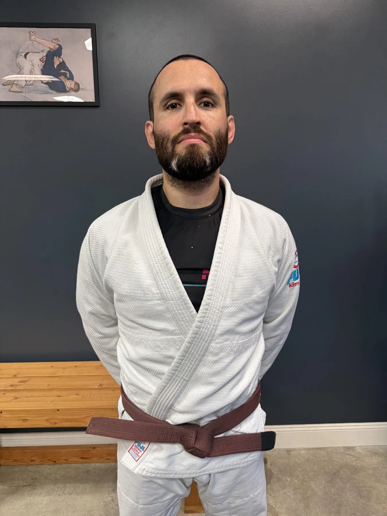Coach Tim Vargas, Brazilian Jiu-Jitsu brown belt instructor at Rolling Bear BJJ