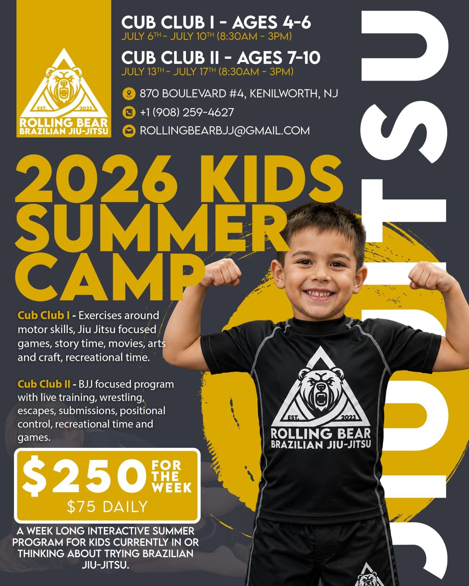 2026 Jiu Jitsu Kids Summer Camp